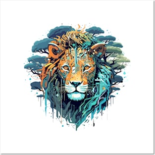 Lion Animal Freedom World Wildlife Wonder Abstract Posters and Art